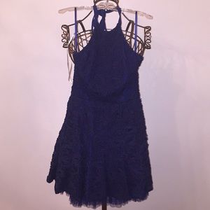 BCBG size 0, navy halter dress.